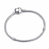 High Quality 17-21cm Silver Snake Chain Link Bracelet Fit European Charm Brand Bracelet for Women DIY Jewelry Making