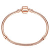 High Quality 17-21cm Silver Snake Chain Link Bracelet Fit European Charm Brand Bracelet for Women DIY Jewelry Making