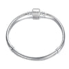 High Quality 17-21cm Silver Snake Chain Link Bracelet Fit European Charm Brand Bracelet for Women DIY Jewelry Making