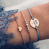 30 Style Boho Bangle Elephant Heart Shell Star Moon Bow Map Crystal Bead Bracelet Women Charm Party Wedding Jewelry Accessories