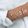 30 Styles Mix Turtle Heart Pearl Wave LOVE Crystal Marble Charm Bracelets for Women Boho Tassel Bracelet Jewelry Wholesale