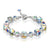 Sparkling Aurora Crystals Link Chain Stretch Bracelet Women Fashion Jewelry Gift